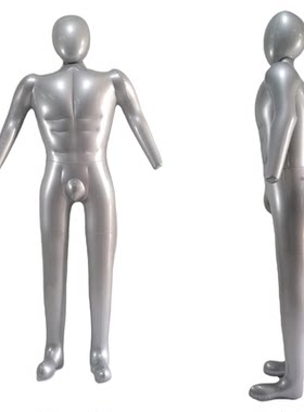 充气全身女模特假人充气男模特人偶塑料仿真人体模型服装展示道具