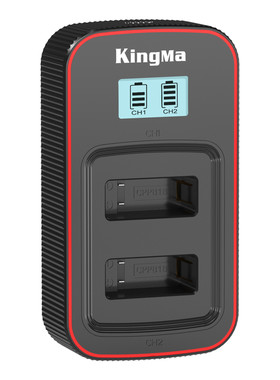 劲码CPPB1B运动相机电池充电器适用Gopro max2 360全景运动相机配件智能屏显双槽快充底座