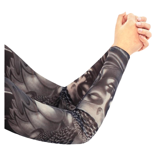 防晒袖套男冰丝刺青纹身花臂护臂套袖夏季骑行遮阳女冰手袖手臂套