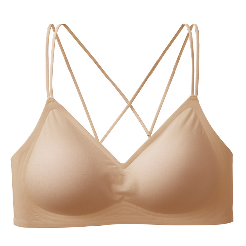 六只兔子美背内衣女无痕粉底液聚拢显瘦性感细肩带文胸2026春