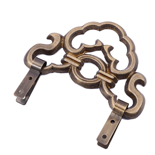 纯铜实心中式复古挂画钩牌匾相框字画镜框十字锈固定挂钩装饰配件