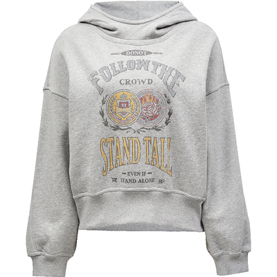 ONLY宽松印花纯棉连帽卫衣