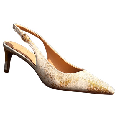 heelz艺术工坊系列  ｜手绘描金羊皮Sling-back 6公分