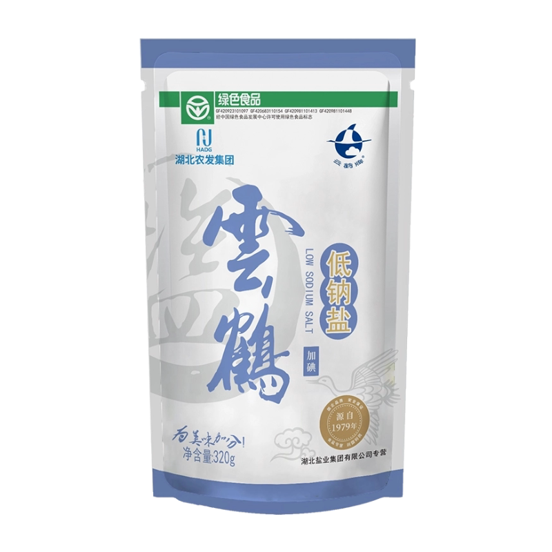 云鹤低钠盐 低钠食盐 加碘低钠食用盐家用钾盐盐巴调味品