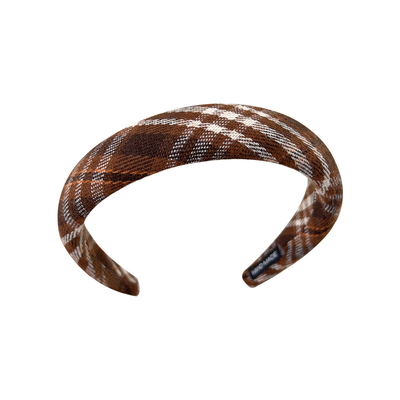 毛绒发箍黑白格子头箍