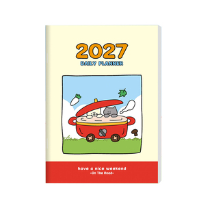2027年新款日历记事本工作小秘书时间管理备忘笔记本月历计划表每日学习规划日程本自律打卡本带日期的小本子