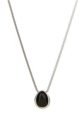 Dopamine Vault」岁晏.黑玛瑙水滴吊坠项链女小众百搭毛衣链配饰