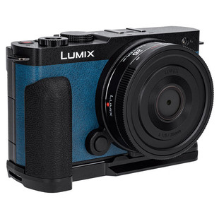 JJC适用于松下S9手柄Panasonic Lumix S9相机快装板 L型握把支架 竖拍防滑皮底座 数码配件
