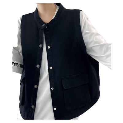 文艺范宽松休闲马夹无袖外套