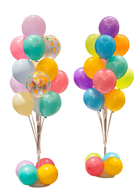 儿童周岁氛围感气球地飘生日派对