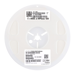 原装 0603贴片电容 68pF(680) ±5% 50V NP0 CC0603JRNPO9BN680