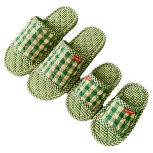 儿童室内防滑布艺地板布底鞋一家三口男童静音亲子机洗幼儿园拖鞋