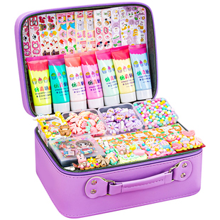 卡通奶油胶咕卡套装手帐礼盒女孩生日礼物儿童玩具手工diy材料包手账贴纸贴画古卡酷卡安静书女生玩具礼品