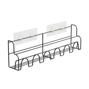 厕所放拖鞋架浴室免打孔壁挂铁艺门上洗手间卫生间专用吸盘无痕贴