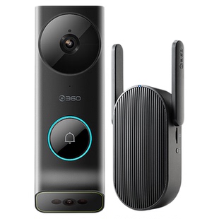 360新品可视门铃6MAX AI智能猫眼入户门摄像头门口监控门上免插电