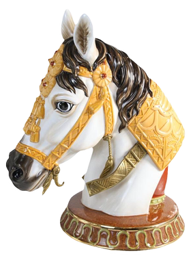 蒂高美居陶瓷镶铜欧式马到成功