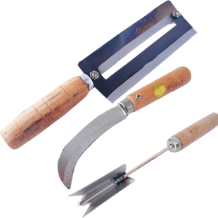 【天天】阳江碳钢甘蔗刀不锈钢菠萝刀削皮刀去眼夹小弯刀水果刀