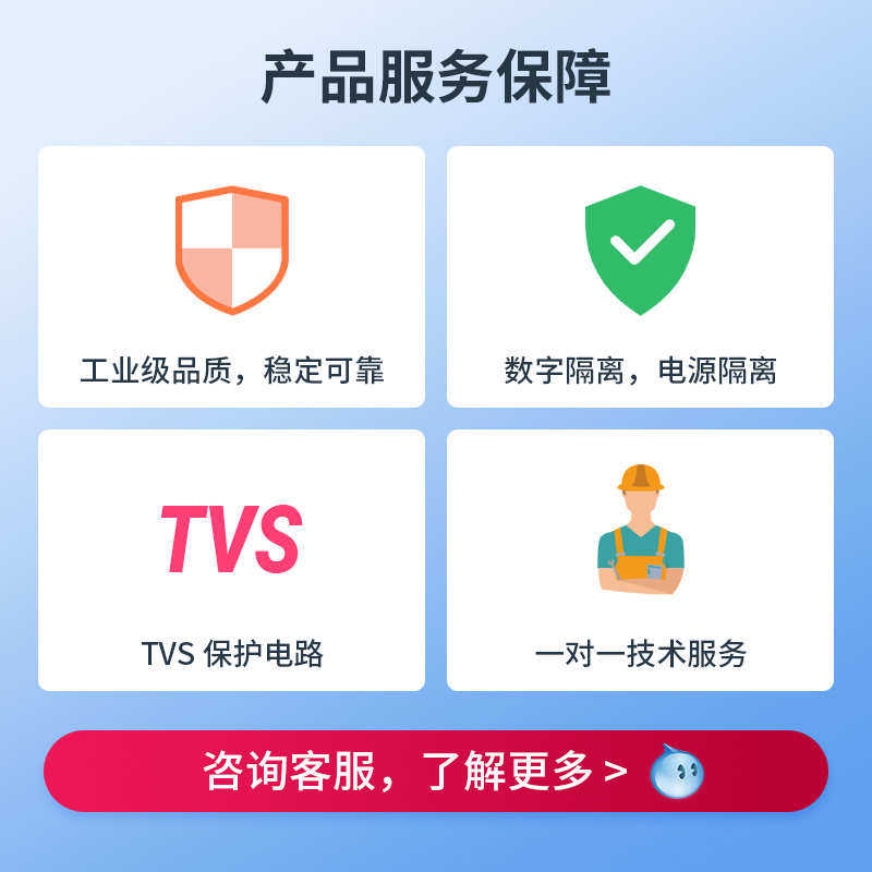 微雪工业级隔离型USB/TTL/RS232/485互转模块 usb转ttl串口转换器