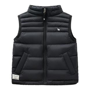 儿童羽绒马甲2025新款男童女童小中童排骨背心外穿洋气宝宝坎肩潮