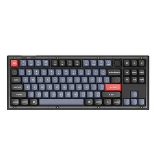 Keychron V3黑透87键有线机械键盘RGB旋钮办公程序员电竞游戏男生