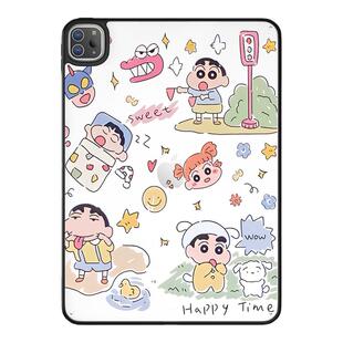 超创意适用无盖ipad11a16保护壳10代亚克力air45全包mini67磁吸笔槽平板10.2寸小新可爱pro11/12.9硬后壳9.7