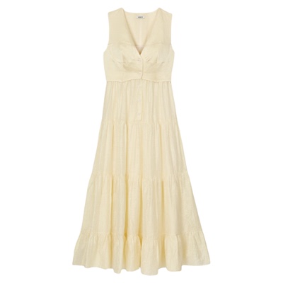 SANDRO女装法式拼接假两件连衣裙