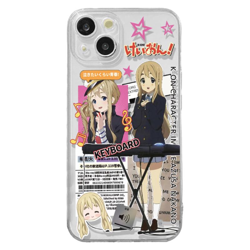 适用苹果iphone15手机壳18promax轻音少女13pm秋山澪12mini中野梓16plus动漫17air少女xsmax硅胶8透明保护套