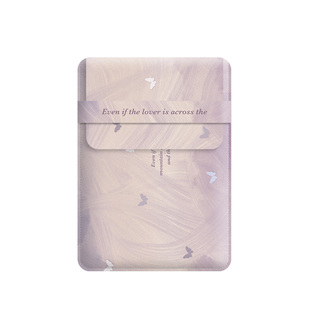 V-SION紫色蝴蝶笔记本内胆包女无磁适用华为matebook14寸平板电脑保护套联想小新13苹果macbook15翻盖内胆包