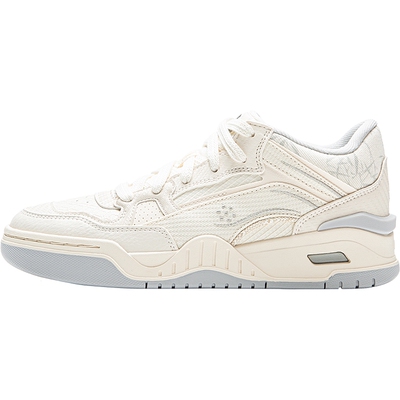 李宁休闲鞋 月白2 MID 男女款柔软舒适防滑耐磨中帮经典休闲鞋