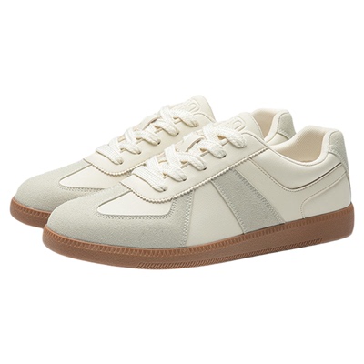 休闲鞋时尚拼接平底圆头