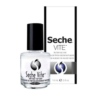推荐正品美国SECHE VITE快干亮油速干顶油透明色搭配指甲油使用