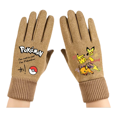 精灵宝可梦皮卡丘耿鬼可触屏手套