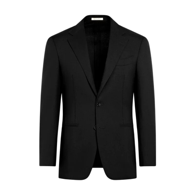 SUITSUPPLY黑色Traveller四股羊毛西装上衣
