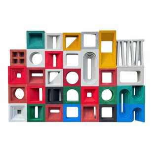 白色高强度水泥空心砖水泥构建空心砖单双面装饰砖支持定制