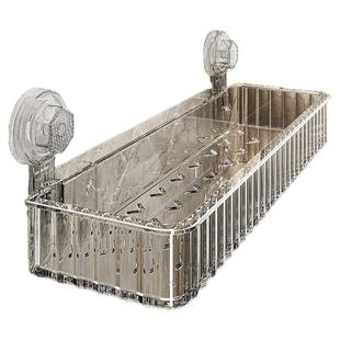 亚克力卫生间置物架浴室厕所吸盘壁挂墙上化妆品收纳架免打孔架子