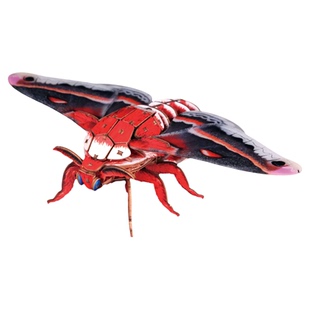 MR.3D口袋昆虫木质立体拼图模型手工玩具刻克罗普斯蚕蛾儿童礼物