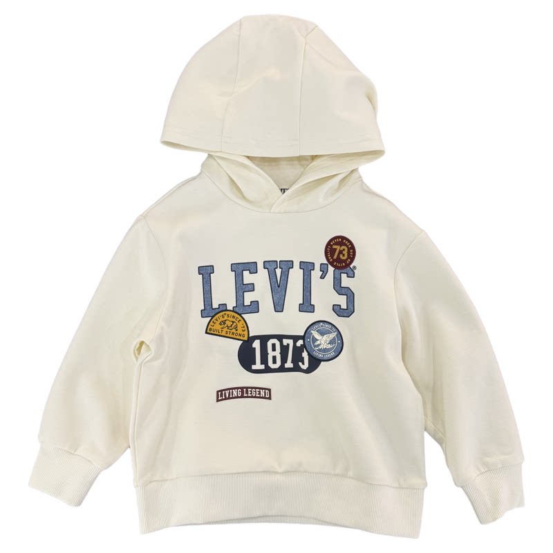 Levi's李维斯美式字母连帽卫衣儿童男女童运动休闲帽衫 LV2642054