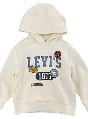 Levi's李维斯美式字母连帽卫衣儿童男女童运动休闲帽衫 LV2642054