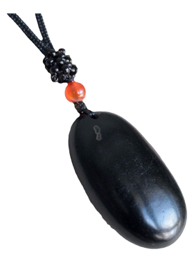 天然乌鸦皮玛瑙吊坠毛衣链