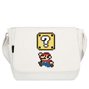 漫能超级马里奥可爱帆布包斜挎包单肩包男女蘑菇城堡个性游戏周边