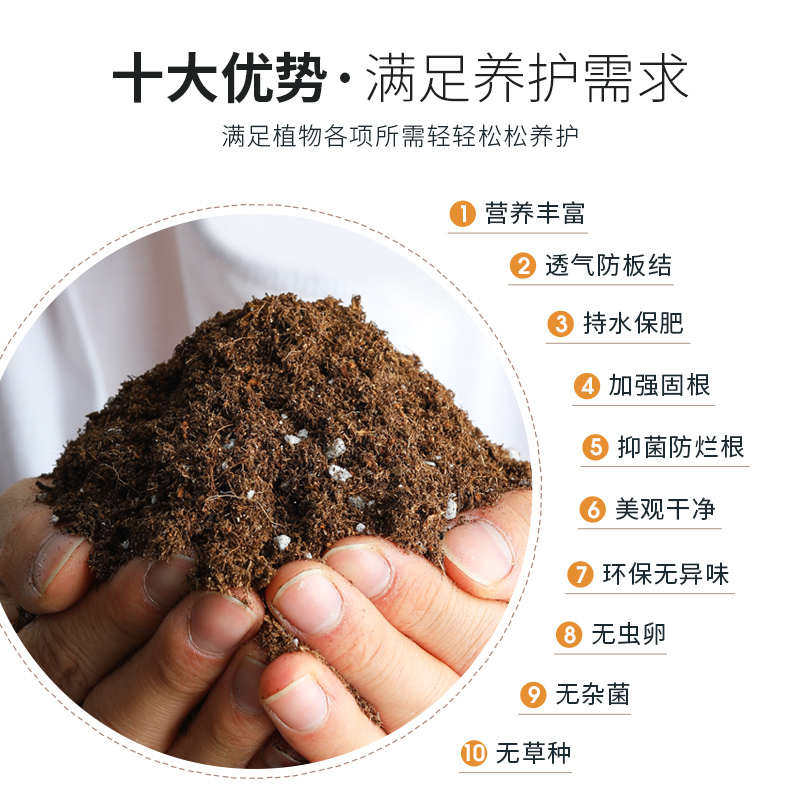 营养土养花土通用型家用多肉专用兰花卉有机泥种植土壤绿植物盆栽
