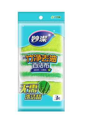百洁布妙洁竹纤维洗碗布百洁布