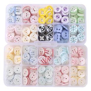 儿童纽扣宝宝衣服可爱卡通树脂扣子学生百搭小圆扣手工服饰配件