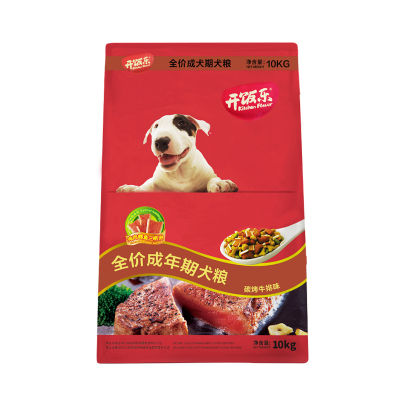 开饭乐炭烤牛排味成犬狗粮10kg