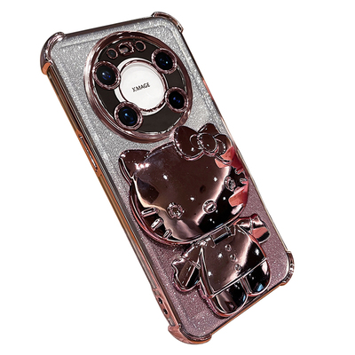 适用华为mate80promax带镜子猫壳