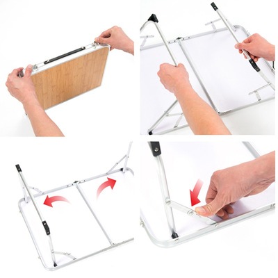 23迷你折叠桌户外野营竹木竹板烧烤床上桌桌小号便携野餐手提电脑