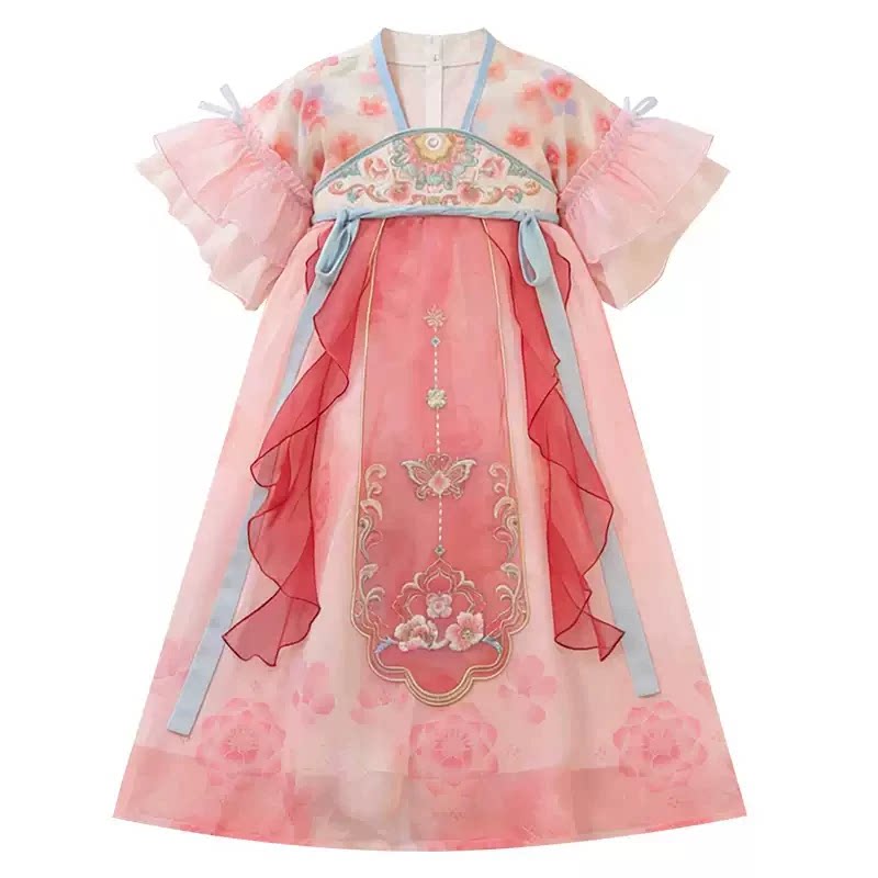 女童汉服超仙唐装夏季古装连衣裙
