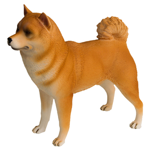 儿童玩具模型仿真动物模型塑胶实心宠物犬日本柴犬狗狗男女孩礼物