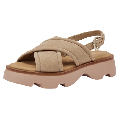 平跟扣袢厚底时装凉鞋