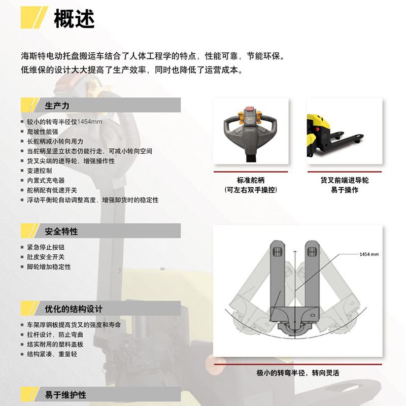海斯特HYSTER电动叉车电动托盘搬运车地牛现货批发